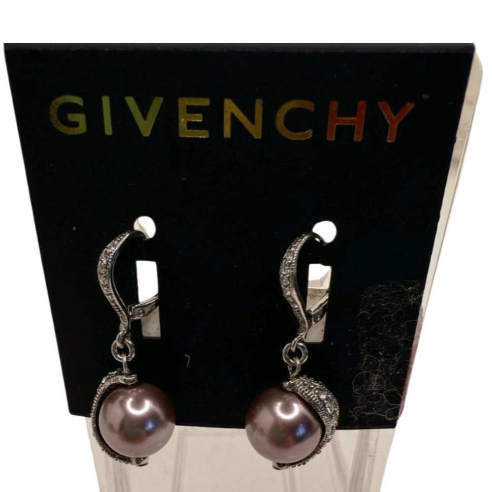 Givenchy Silver and Purple Earrings